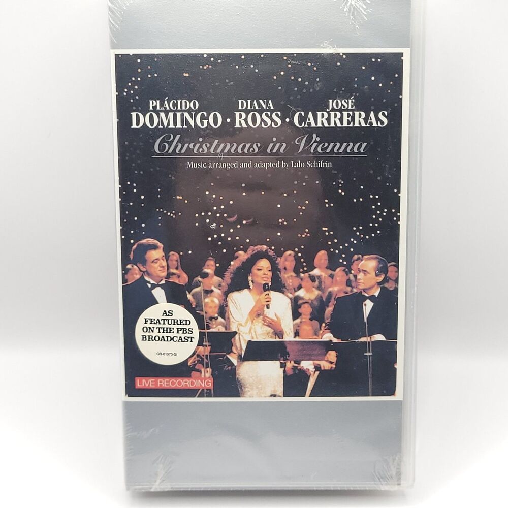New Christmas in Vienna HD VHS Tape 1993 Live Concert Plácido Domingo Diana Ross